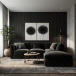 كنب حرف L سافير مخمل