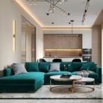 كنب حرف L أسبكت مخمل