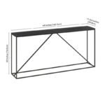 ⁦طاولة كونسول مودرن بتصميم هندسي وقاعدة برونزية⁩ - الصورة ⁦7⁩