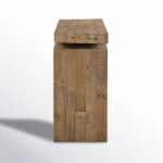 ⁦طاولة كونسول خشب طبيعي عريضة بتصميم ريفي⁩ - الصورة ⁦6⁩