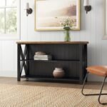 طاولة كونسول خشب صنوبر بتصميم ريفي ساحلي