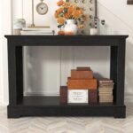 طاولة كونسول خشب بتصميم كلاسيكي مع جوانب مزخرفة