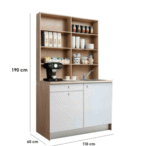 ⁦ركن قهوة ابيض بيج ام دي اف⁩ - الصورة ⁦3⁩