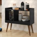 ركن قهوة لون اسود خشبي