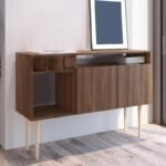 ركن قهوة ريفي خشب كونتر بني