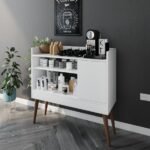 ركن قهوة لون أبيض بدرفة