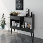 ركن قهوة لون أسود بدرج